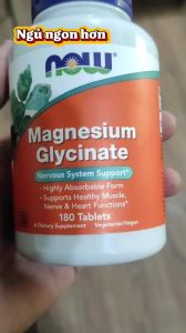 NOW Magnesium Glycinate 200mg + Viên uống hỗ trợ giảm stress căng thẳng thần kinh thư giãn cơ bắp - cung cấp 200mg Magnesium được chiết xuất từ 2000mg Magnesium Glycinate. Đây được đánh giá là dạng Magiê có sinh khả dụng tốt nhất cho tới thời điểm hiện