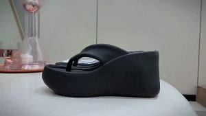 [Free Shipping] WomenS Summer Fashion Flip-Flops High-Heeled Thick-Soled And Beach-Ready Wedge Sandals