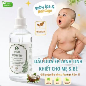 Dầu Dừa Ép Lạnh Organic Tinh Khiết Khôi Nguyên – Dầu Dừa Nguyên Chất Dưỡng Da Mềm Mịn Cho Mẹ Sau Sinh & Bé