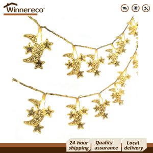 20ft 40 LED Moon and Star Fairy Lights Battery Operated for Ramadan Home Garden Wedding Party Decoration
