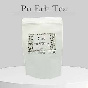 Tea Quest Ripe Pu Erh Tea – Yunnan Fermented Dark Tea Bags – Smooth Earthy Flavor – 15 Sachets