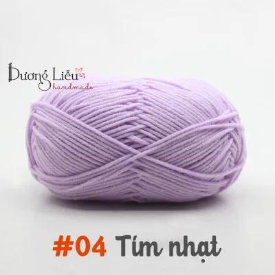 (Bảng màu 1) Len Milk Cotton 50gr mác đen