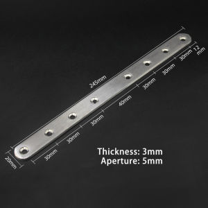 2pcs 8 Hole Connecting Piece Stainless Steel Straight Brace Heavy Duty Fixing Joining Brackets