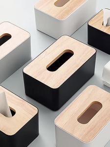 Nordic style tissue box internet celebrity drawing paper box living room creative cartoon cute girl dormitory universal simple tissue box