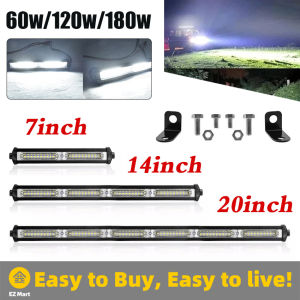 【Fast Shipping】 7/14/20 Inch LED Spot Light Bar Slim Single Row Off-road Fog Lamp Car SUV Truck Motorcycle Led-Light-Bar