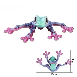 5Pcs Magnetic Frog Ornament Creative Magnetic Frog Refrigerator Sticker Simulation Animal Figurine Desktop Handicraft Decorations