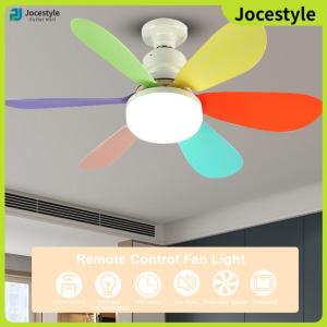 [Jocestyle]Elegant Ceiling Fan with LED Light E27 Socket 52cm 3-Speed Indoor Lighting for Stylish Homes
