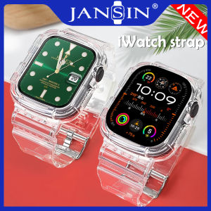 Transparent Sport Belt For Apple Watch Ultra 2 49mm Band Rubber Case iWatch Series 9 8 7 6 SE 5 4 3 2 Strap 41mm 45mm 38mm 40mm 42mm 44mm Smart Watch Acceccories