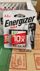 Vỉ 4 viên pin tiểu AA 1.5V Energizer MAX E91 BP4 hàng chính hãng
