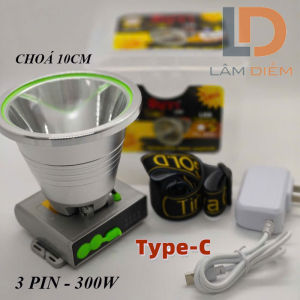 đèn đội đầu thái 3 pin công suất 300w choá lớn 10cm viền nhôm có hiển thị phần trăm pin 935