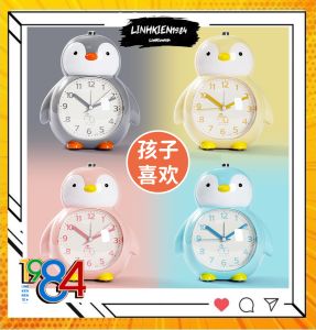 Đồng Hồ Chim cánh cụt báo thức để bàn chông to hình dáng cute nhiều màu sắc