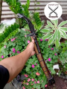 golok tanduk galonggong motip ular kobra 40cm