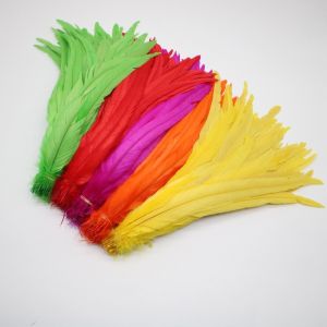 CONVENE MAXIMIZE64ZE3 20Pcs Decorative Feather Plumes Rooster Tail Feathers 25-30cm Length Natural Feather Natural Rooster Feathers Smooth Surface Feather Jewelry Making Costume Accessories