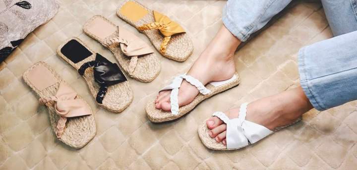 Braided Design Abaca FLat Sandals for Women Lazada PH