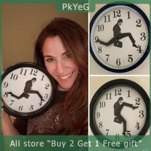 [COD] PkYeG KITCHEN Funny Walks Clock Classic Wall Watch Funny Walking Silent Mute Clock Home Dector