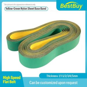 Perimeter 850mm-2100mm Yellow Green Nylon Flat Transmission Belt