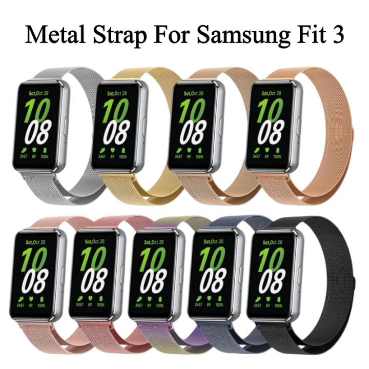 สายนาฬิกาโลหะสำหรับ Samsung Galaxy Fit สายรัดข้อมือสายข้อมือสำหรับ