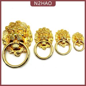 N2HAO Núm và kéo tay nắm đầu sư tử bằng đồng cổ mới cho tủ quần áo tay nắm cửa Tủ Ngăn Kéo tay nắm cửa