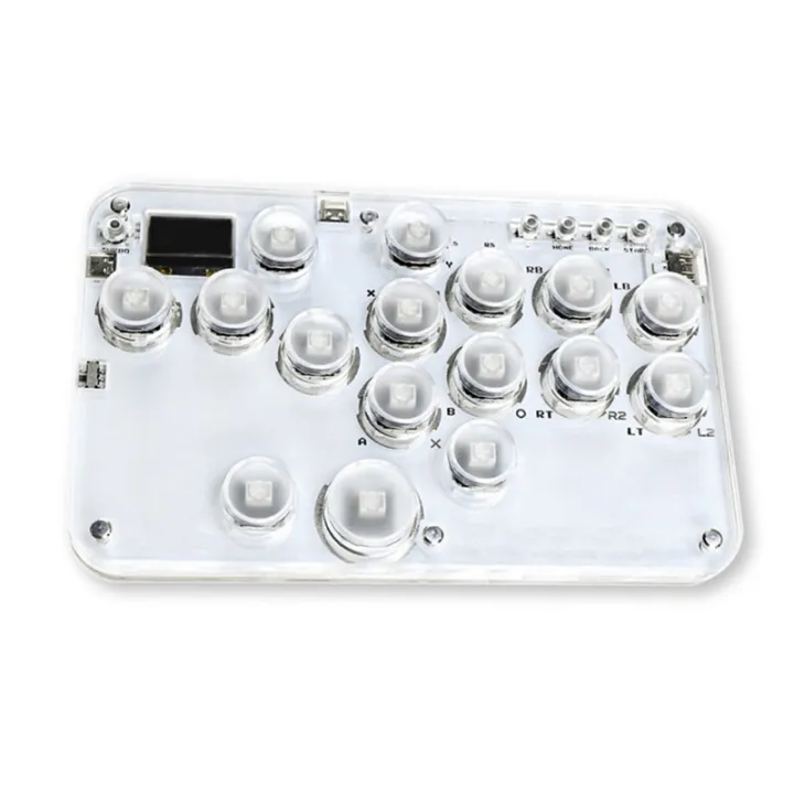 (RFZG) Arcade Stick 16-Key Controller with RGB & Turbo, Compatible with ...
