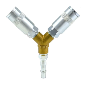 Y Connector Splitter Male/Female Thread Quick Release Coupler Three-Way Joint Assembly Sleeve Air Compressor Joint