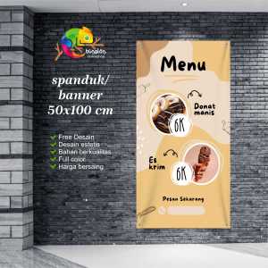 Cetak Spanduk  Banner Menu Jajanan