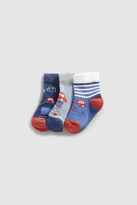 Mothercare 3 Pack Transport Baby Socks main image 0