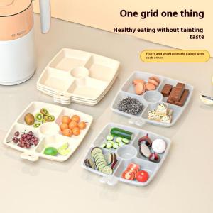 5 Grids Divided Seasoning Plate Onion Ginger Garlic Vegetable Preparation Plate Fruit Dessert Storage Box Kitchen Gadget