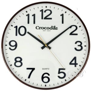 100% ORIGINAL CROCODILE Quiet Sweep Round Analogue Wall Clock CW8535 (CW8535DKS CW8535FKS) [Jam Dinding]