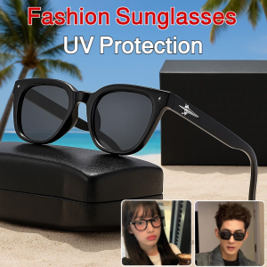 [Makeup-free Magic Tool] Anti-ultraviolet Sunglasses Anti-blue Light Automatic Zoom Large Frame-shaped Glasses
