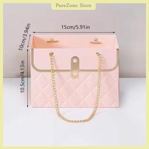 [PureZone] กล่องใส่ดอกกุหลาบแบบพกพากล่องกระดาษห่อของขวัญของขวัญงานปาร์ตี้