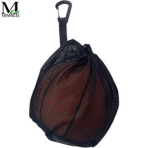 Ball Mesh Bag Drawstring Ball Carrier Sports Storage Net Zipper Pocket Breathable Matibay Gym Basketball Volleyball Soccer