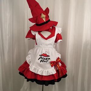 Angelica mới cos Trang phục người lớn hầu gái đỏ ma thuật đầu bếp nhỏ nhập vai trang phục anime