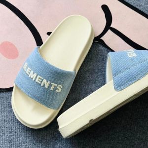 Dép quai ngang Elements vải jean đế bằng nam nữ Đế cao 4cm êm chân- Element