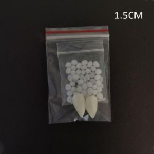 LINSBAYWU 1 Pair Simulated Resin Fangs Adhesive Resin Dentures Party Decor Environmentally Fake Teeth Halloween