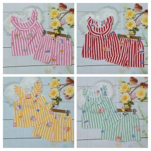 [HCM](3 bộ 3 màu 3 họa tiết khác nhau) Combo 3 bộ lụa kiểu sát nách cho bé (16-22kg)