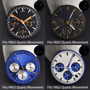 new Replacement 32.5mm Watch Dial Green Luminous Dial for VK63 panda dial VK63 Movement Quartz Watch Modification accessories Parts high-quality