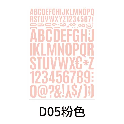 1 Sheets Waterproof 2+4CM color Alphanumeric Stickers Scrapbook Deco DIY Alphabet Number Sticker