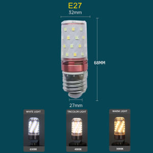 Vimite Aluminum LED Corn Cob Light Bulb  E14 E27 LED 12W 16W 20W 24W 24W 26W Outdoor IP56 Waterproof Super Bright 3 Colors Light 220V Lighting LED Pendant Bulb Heat Dissipation Fast Bedroom Living Room Kitchen Desk Light