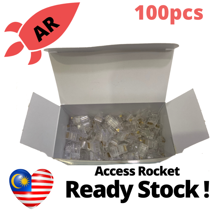 RJ45 Network Transparent Crystal Connector/ Pass Through Type CAT5e ...