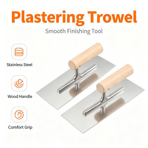 1Pcs Stainless Steel Professional Bricklaying Trowel Cement Scraper Mud Board Construction Plasterin
