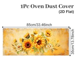GTRBFDS Oil Proof Waterproof Microwave Oven Dust Cover 85x35cm Washable Protective Cover Universal Polyester Fabric Machine Protector Household Kitchen Decor