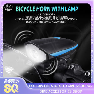 Multi-mode Bike Light with Horn Rechargeabl Waterproof Night Light for Mountain Bike Flashlight
