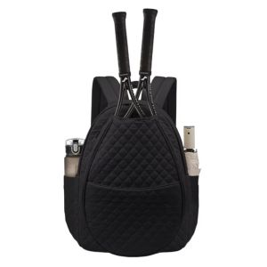 BLACKON Large Capacity Tennis Crossbody Backpack Zipper Closure Waterproof Tennis Racket Bag Badminton Racquet Bag Organizer Lightweight Sling Bag Outdoor Sports