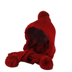 SUTONGXUE Ear Protection Knitted Hat Scarf Set Neck Warmer Twist Women Hooded Scarf Cute Windproof Cycling Balaclavas Hat Women