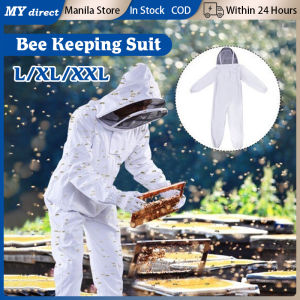 Professional Beekeeping Piarist Suit Jacket Full Body Bee Keeper Outfit With Veil Hood Hat Body Protective Equipment Anti-Bee L XL XXL