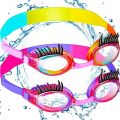 Konohan 2 Pieces Kids Swim Goggles Eyelashes Swim Goggle No Slip Leak Girl Goggles Anti Fog UV Goggles for Lash Extensions. 