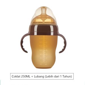 Mitra Botol Susu Bayi Silicon Anti Bakteri Dot Baby Dengan Pegangan Handle Milk Feeding Bottle Silicone Food Grade Anti Pecah Leher Lebar 150ml / 180ml / 250ml