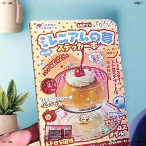 [COD] shiou 30Sheets Kawaii Nhật Bản Showa Phong Cách Ẩm Thực Món Tráng Miệng Long Lanh Phim Sticker Cuốn Sách DIY Handmade Sổ lưu niệm Thẩm Mỹ Văn Phòng Phẩm