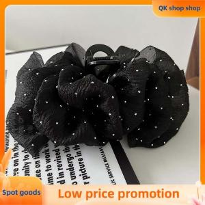 ✨QK shop✨ Large Bow Mesh Hairpin Temperament Elegant Women Hair Claw Clips Princess Headdress Fashion Grab Clip Female Hair Accessories