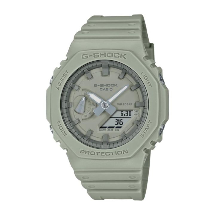 CASIO ORIGINAL - CASIO G-SHOCK GA-2100NC-3ADR - WOMEN NG - RESIN - Hijau - Jam dunia JD18 # Jam Tangan Wanita Jam Wanita Jam Tangan Anti Air G SHOCK GSHOCK + CASIO GA-2100NC-3A GA 2100NC 3A GA-2100NC 2100NC GA2100 GA2100NC GA-2100 $ S003